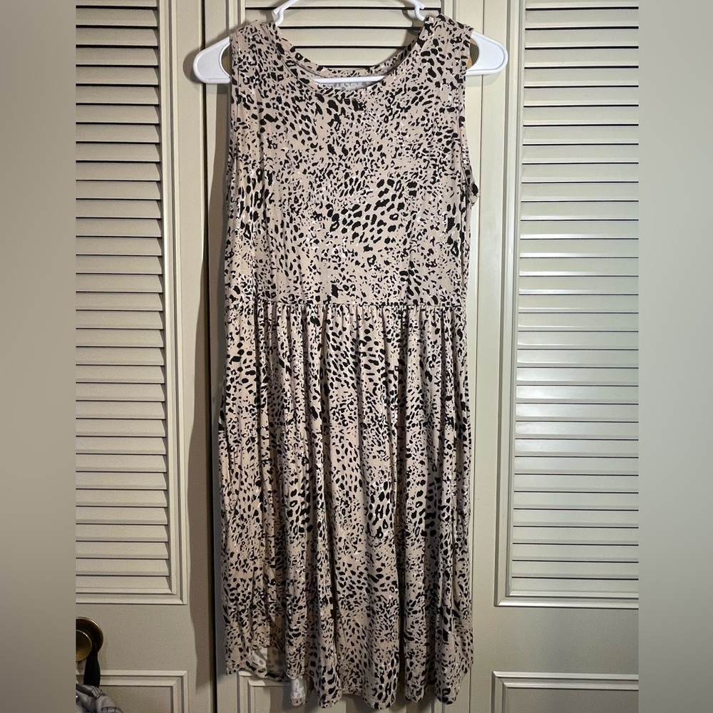 Leopard Print Sleeveless Dress